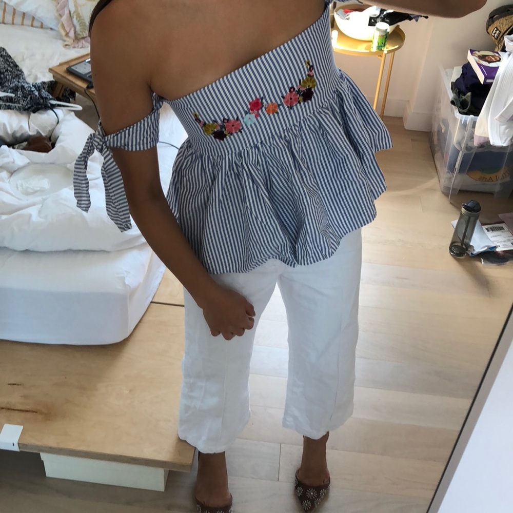 Zara Striped Tube Top XS